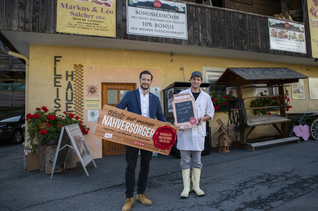 Die beliebte Fleischerei „Lesachtaler Fleisch“ wurde von Sebastian Schussnig ausgezeichnet.