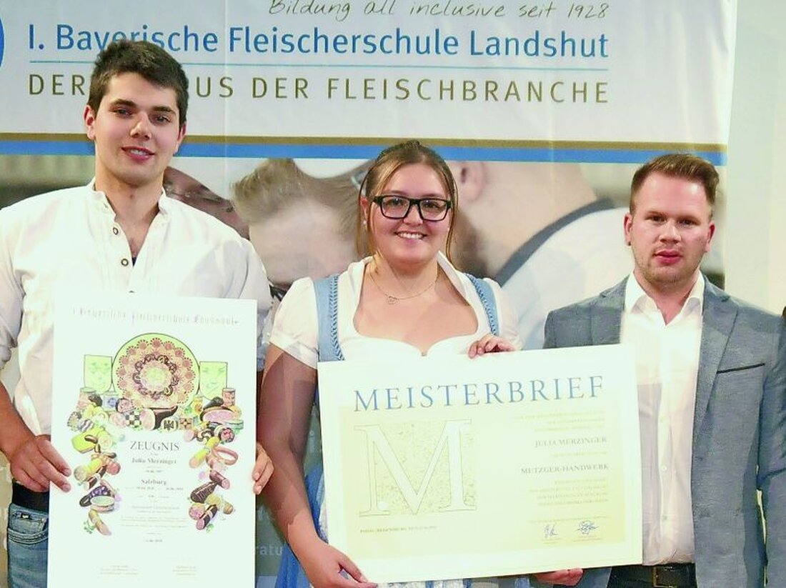 Zwei Österreicher und ein Südtiroler absolvierten Meisterkurs der Fleischerschule Landshut.