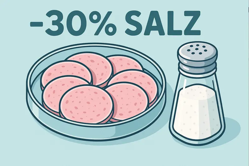 Salzreduzierte Wurst: FH-Studie zeigt, dass 30 Prozent weniger Salz ohne Geschmacksverlust möglich sind