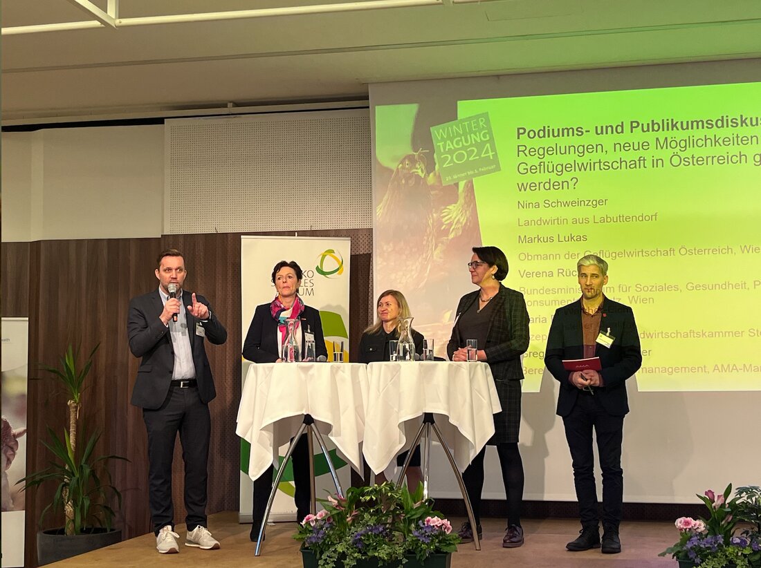 Geflügelbranche: Fachtag Geflügelhaltung der 71. Wintertagung des Ökosozialen Forums. Eine Zukunft zwischen Preisdruck und fleischlosen Ersatzprodukten.