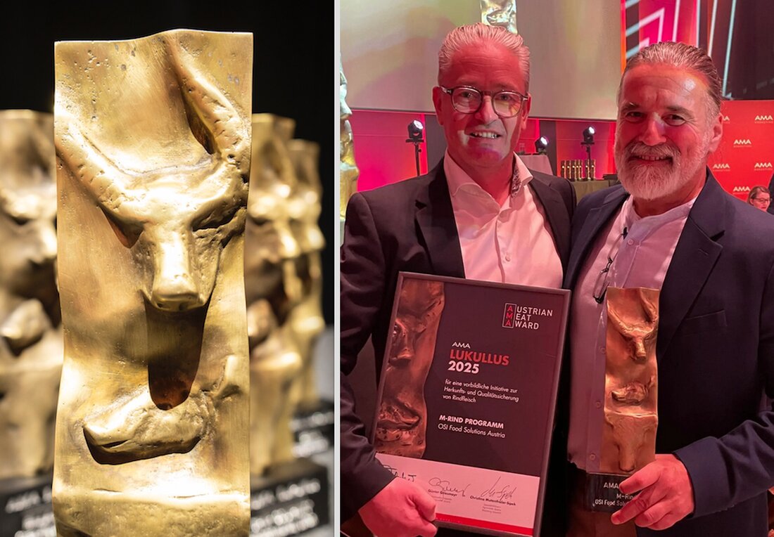 OSI Food Solutions Austria erhält gemeinsam mit McDonald’s Österreich und ARGE Rind den AMA Lukullus Award 2025 für das erfolgreiche Qualitätssicherungsprogramm M-Rind.