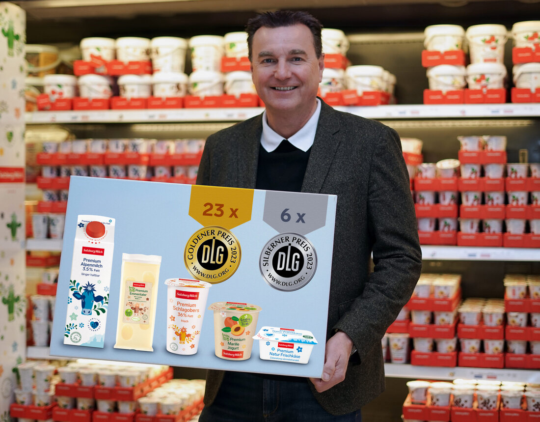 Erfreuliche Bilanz für die SalzburgMilch: Die Produkte der Premium Milchmacher wurden bei den aktuellen Prüfungen durch die Deutsche Landwirtschafts-Gesellschaft (DLG) ausschließlich mit Gold und Silber ausgezeichnet. Damit unterstreicht das namhafte, unabhängige Qualitätsprüfungsinstitut zum wiederholten Male das hohe Qualitätsniveau der SalzburgMilch Produkte.