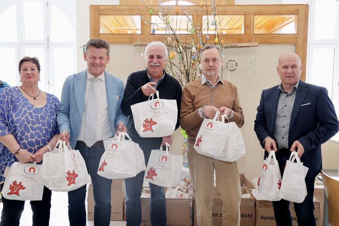 Osteraktion in Klagenfurt: „Menschen helfen Menschen“ & Stadt verteilen regionale Köstlichkeiten in Volksküche an Bedürftige. Zusammenhalt und Unterstützung.