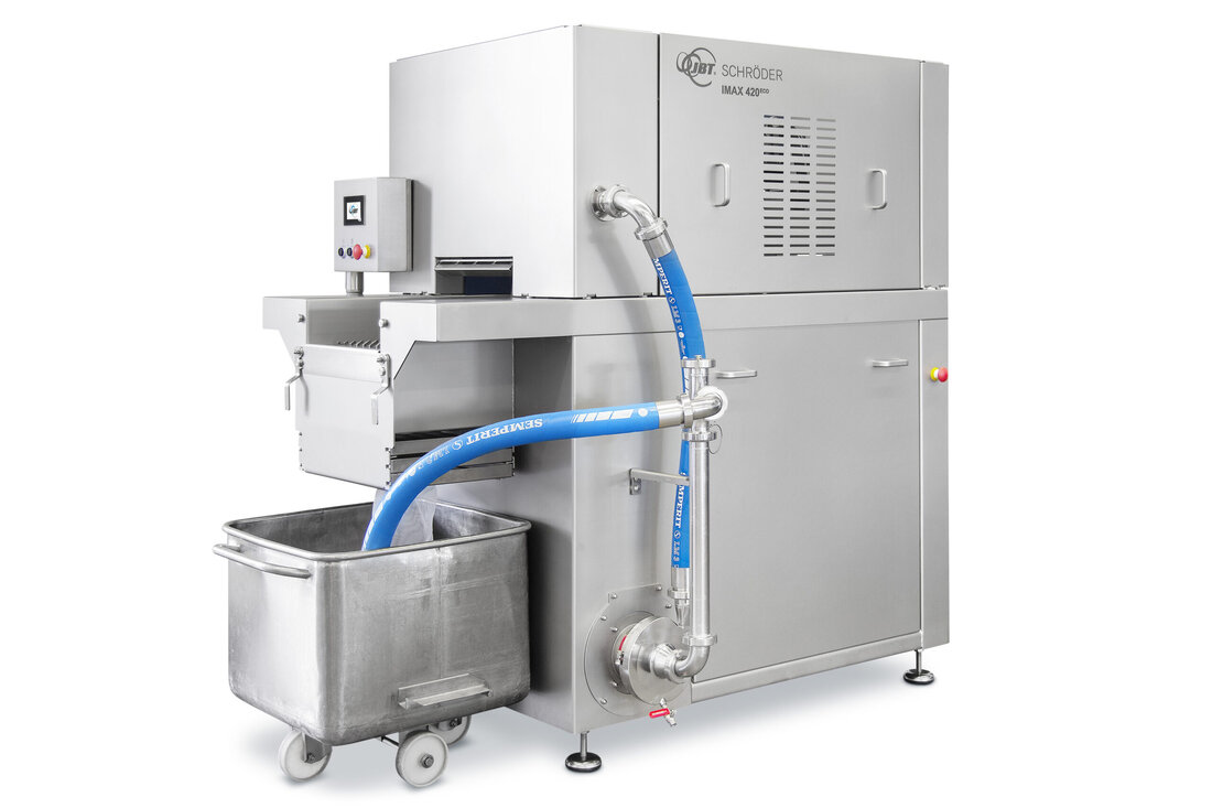 Gramiller und JBT Schröder unterstützen Sie mit Maschinen oder Produktionslinien für das Massieren und Injizieren von Fleisch, ganz gleich, ob Rind, Schwein oder Geflügel. Als weltweit anerkannter Hersteller von Hightech-Lösungen bietet JBT Schröder mit der neuen ECOline-Serie Lake-, Injektions- und Massiertechnologie mit starken Optionen.