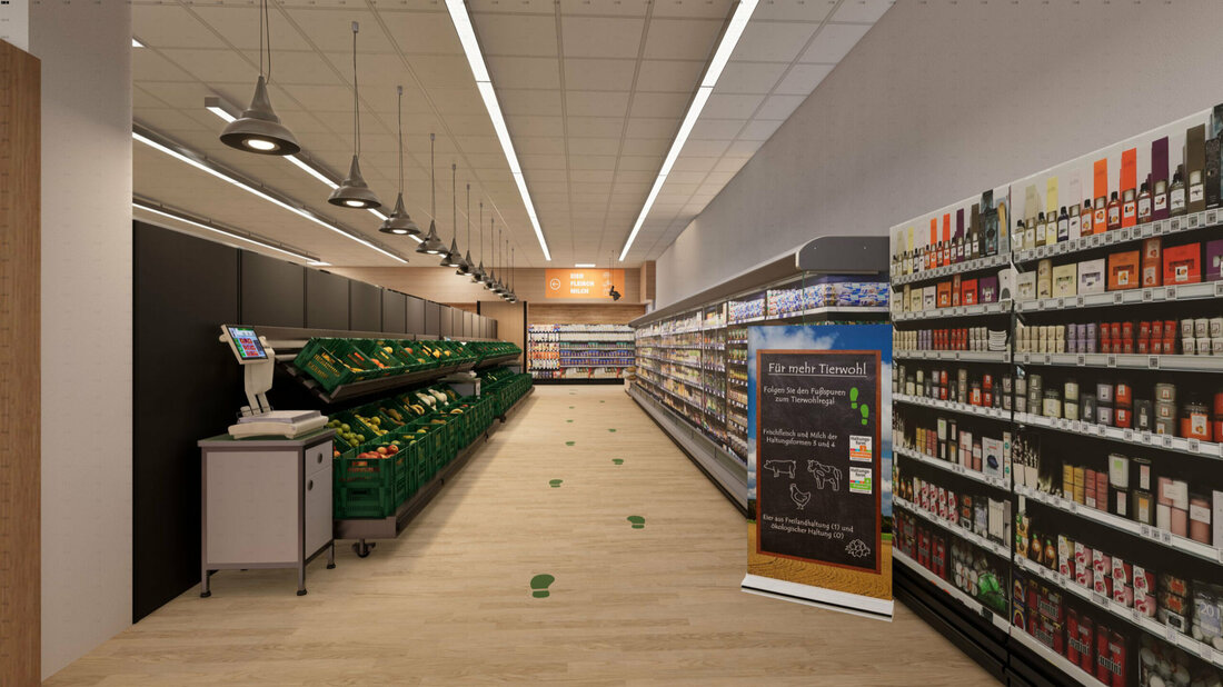 Erfahren Sie, wie "Nudging" im virtuellen Supermarkt das Kaufverhalten beeinflusst und Verbraucher dazu motiviert, mehr auf Tierwohlaspekte zu achten.
