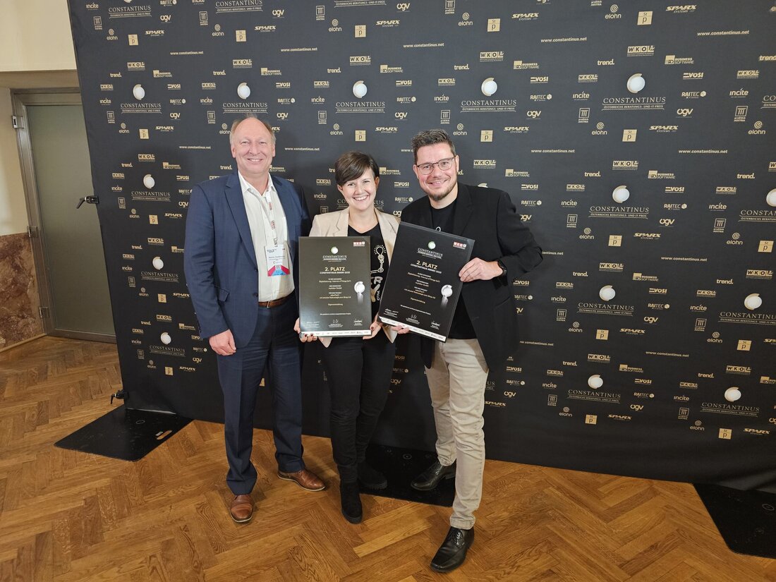 Der Constantinus Award zählt zu den renommiertesten Auszeichnungen Österreichs und wird jedes Jahr an die Besten der Beratungs- und IT-Branche vergeben. Bei der diesjährigen Verleihung in Wien räumten zwei Kärntner Betriebe die begehrten Preise ab: myAcker aus Spittal an der Drau und Trinitec aus Klagenfurt.
Der Constantinus Award zählt zu den renommiertesten Auszeichnungen Österreichs und wird jedes Jahr an die Besten der Beratungs- und IT-Branche vergeben. Bei der diesjährigen Verleihung in Wien räumten zwei Kärntner Betriebe die begehrten Preise ab: myAcker aus Spittal an der Drau und Trinitec aus Klagenfurt.