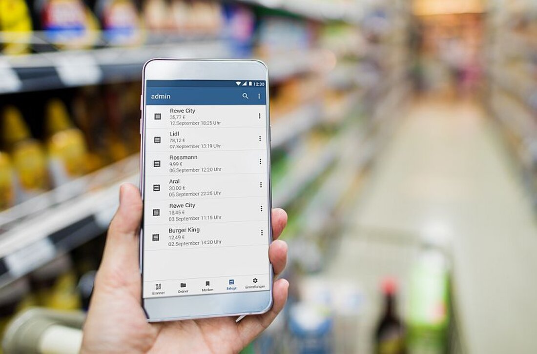 Die von der Bremer Software-Agentur A&G entwickelte App "admin" könnte den Kassenbon in Zukunft überflüssig machen.