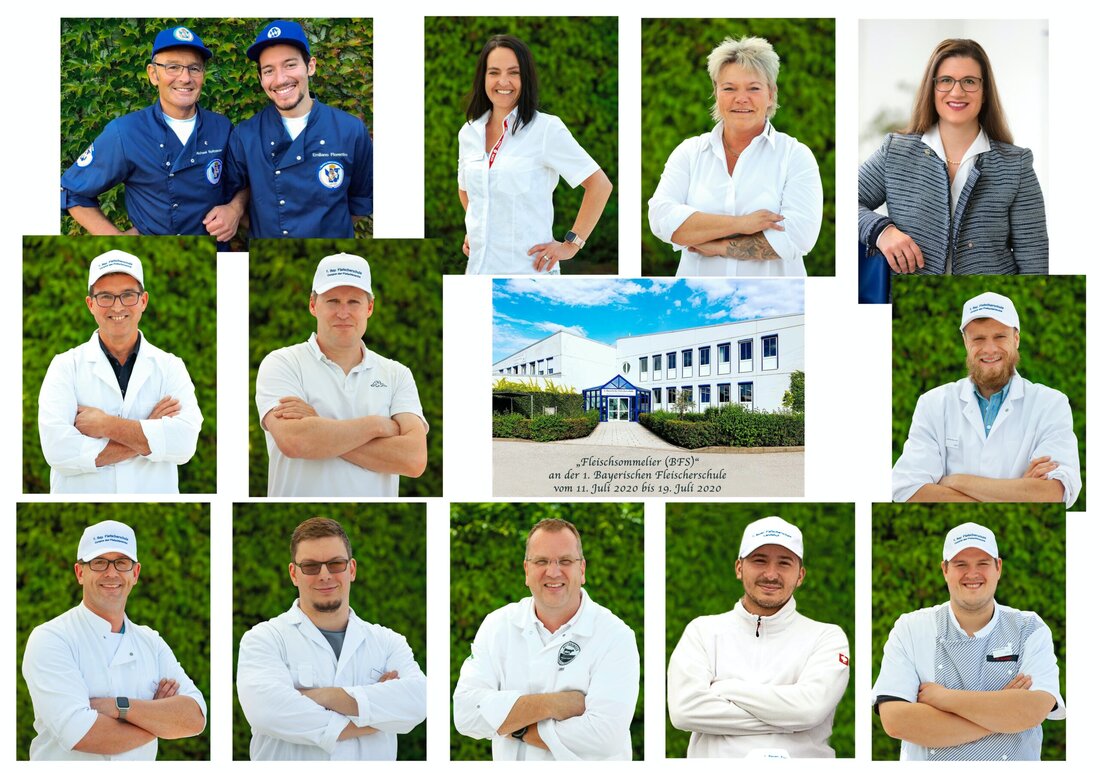Zehn neue Fleischsommeliers der Fleischerschule Landshut wollen Kunden als „Mundschenk“ dienen.