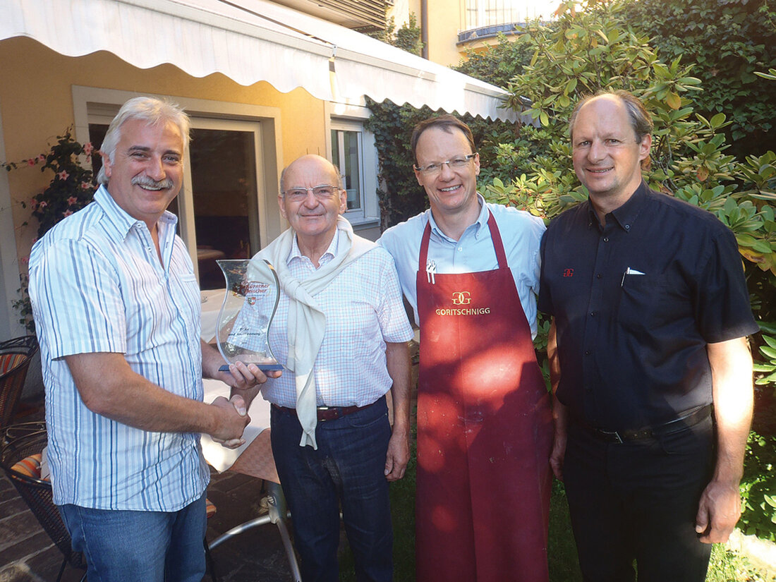 Senior-Chef der Veldener Fleischerei wurde der  Ehrenpokal der Kärntner Fleischer verliehen