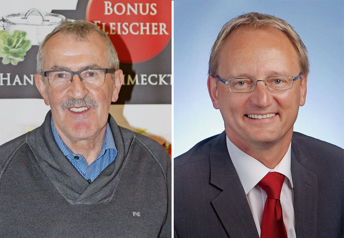 Karl Wegschaider, Geschäftsführer der Bonusfleischer, und Wolfgang Hartl, Geschäftsführer des Fleischerverbands, tragen einen Konflikt aus.