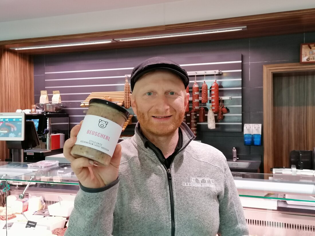 Fritz Ettl übernimmt Verantwortung: In seiner Fleischerei werden fertige Gerichte in Glasbehälter kredenzt.