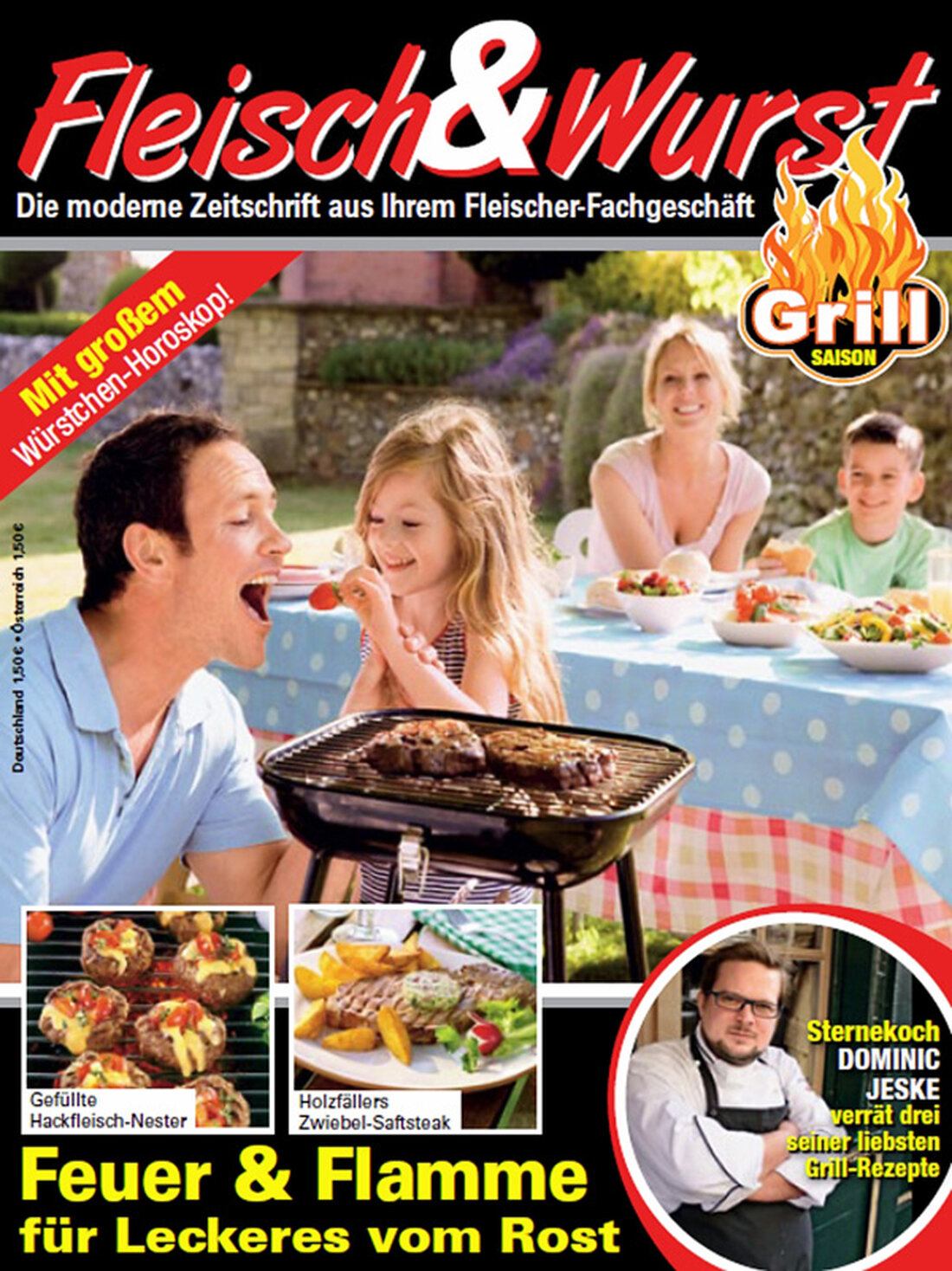 Die neue Ausgabe von Fleisch & Wurst, dem Endverbrauchermagazin von Moguntia, bietet den Lesern Tipps & Tricks für den heißen Rost