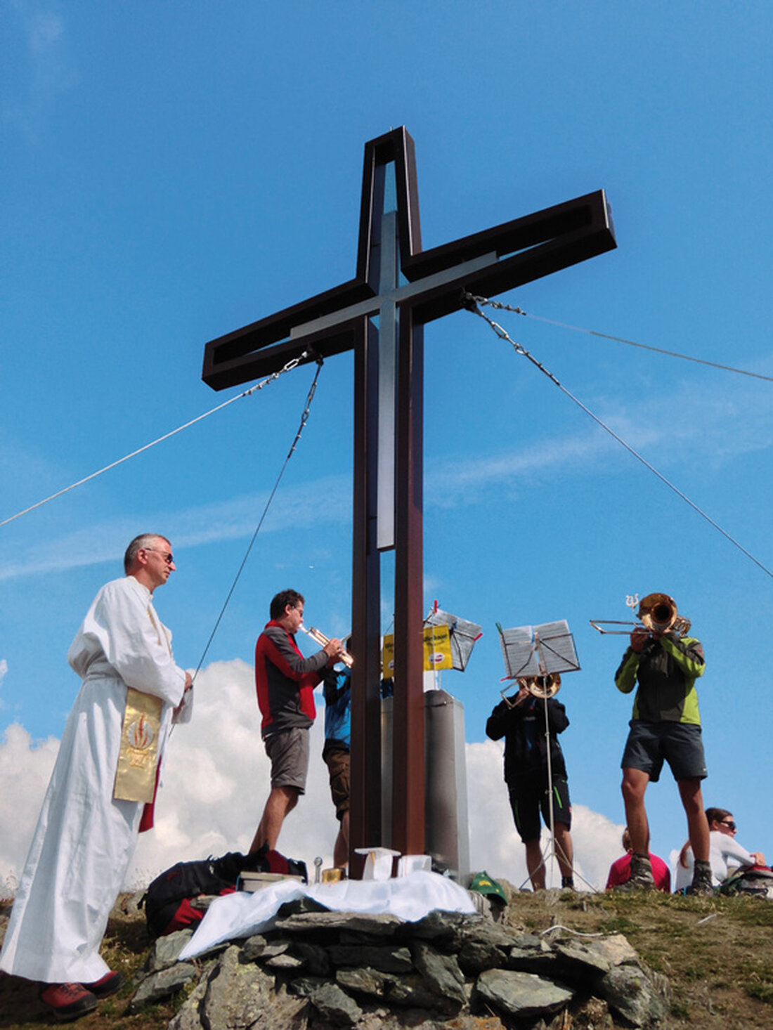 Die Wiesbauerspitze am Großvenediger bekam von ihrem Namenspatron eine neue Gipfelmarkierung.
