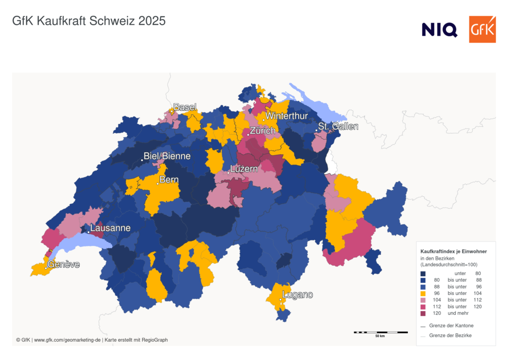 Kaufkraft in Österreich 2025: Wo das Geld sitzt – aktuelle GfK-Daten im Vergleich
Die neue GfK-Kaufkraftstudie zeigt: In Österreich bleibt die Kaufkraft relativ gleichmäßig verteilt. Dennoch lohnt sich der Blick auf Bundesländer und Bezirke. Wo es 2025 am meisten zu holen gibt, zeigt unser Überblick.