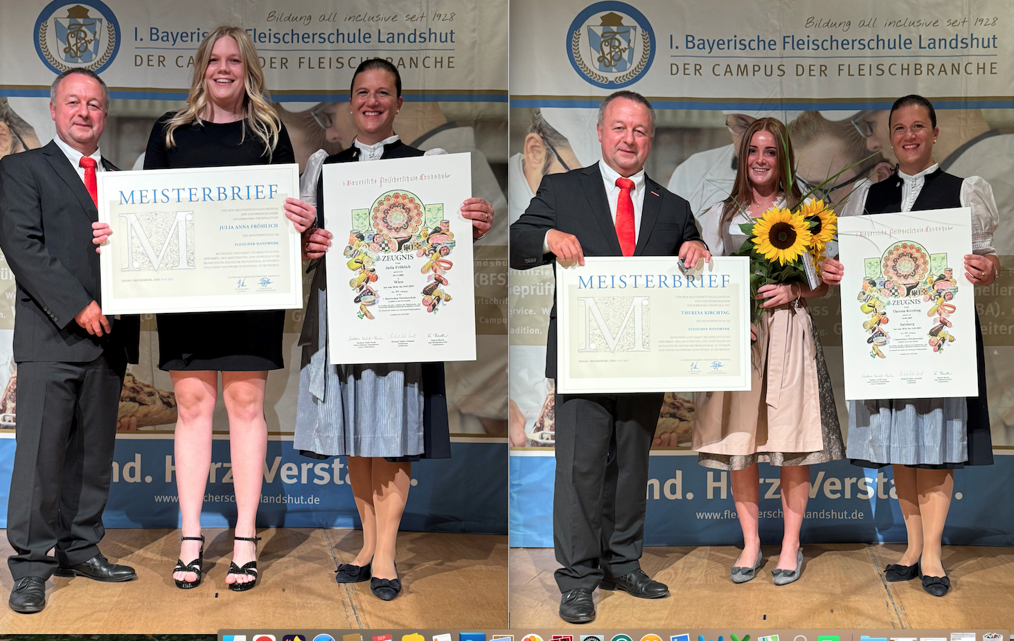 1. Bayerische Fleischerschule Landshut: Drei Österreicher:innen erfolgreich