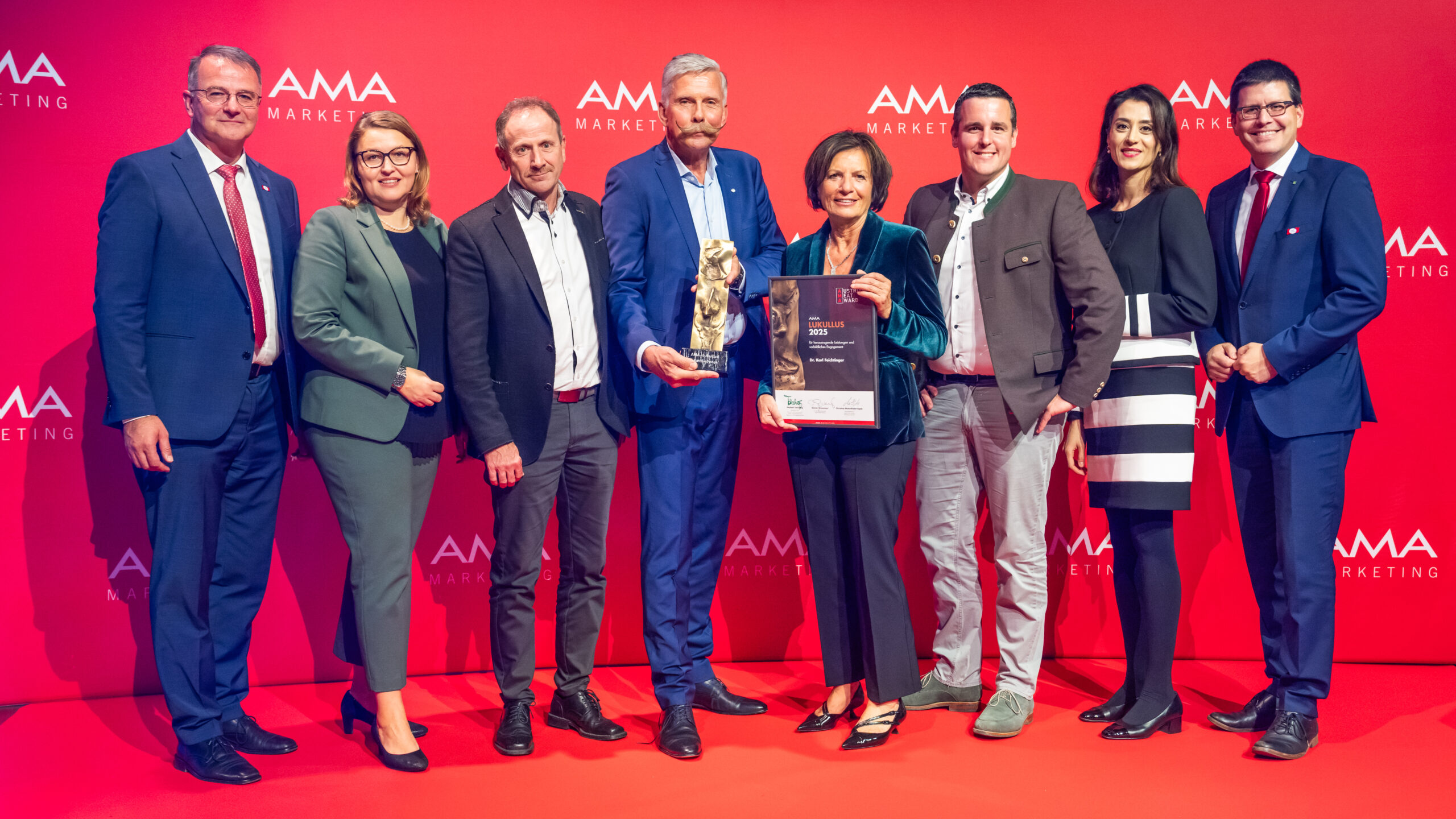 Der Preis für herausragende Leistungen ging an Karl Feichtinger, Geschäftsführer von Wech. © AMA-Marketing/ Thomas Meyer