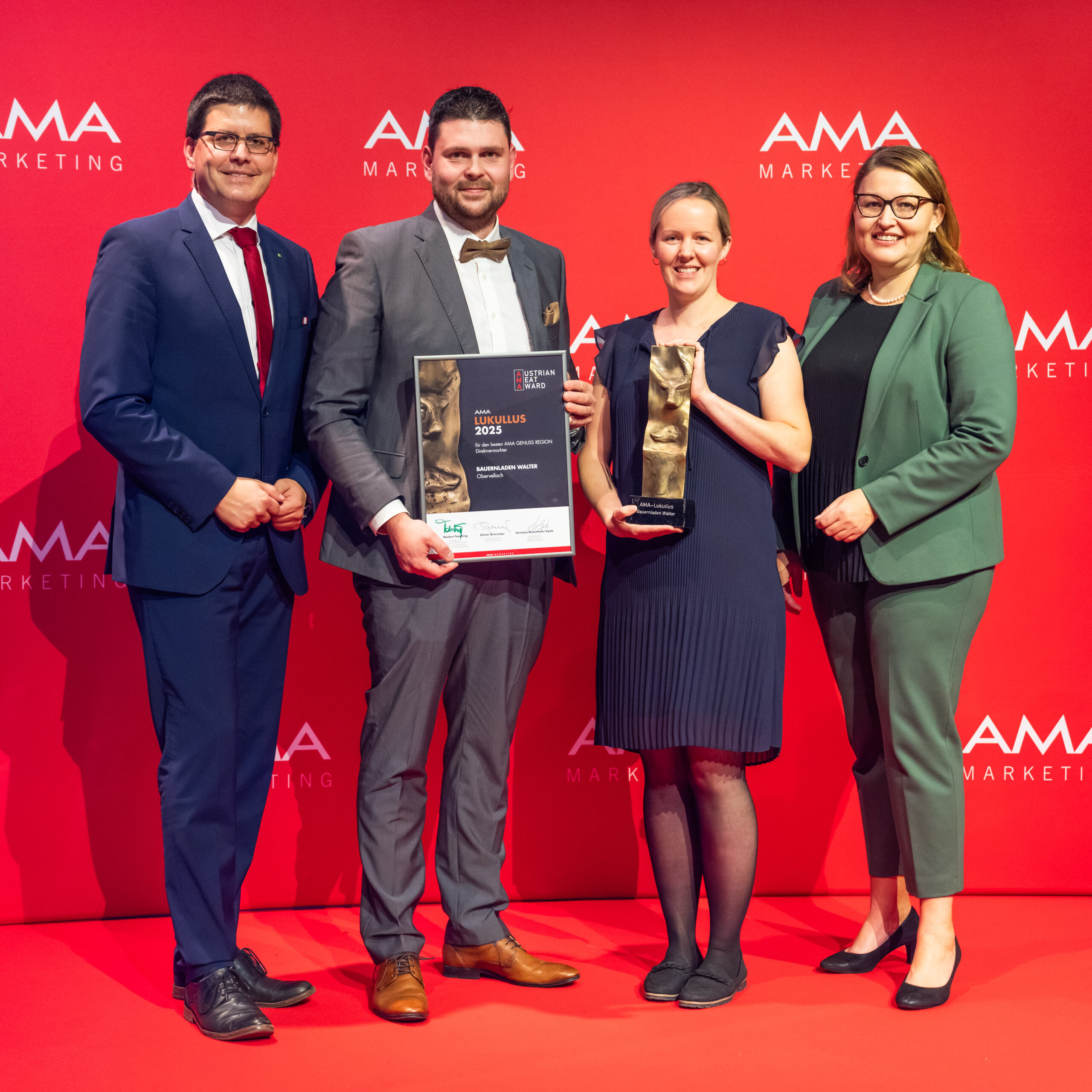 In der Kategorie Bester AMA GENUSS REGION Direktvermarkter wurde der Bauernladen Walter ausgezeichnet. © AMA-Marketing/ Thomas Meyer