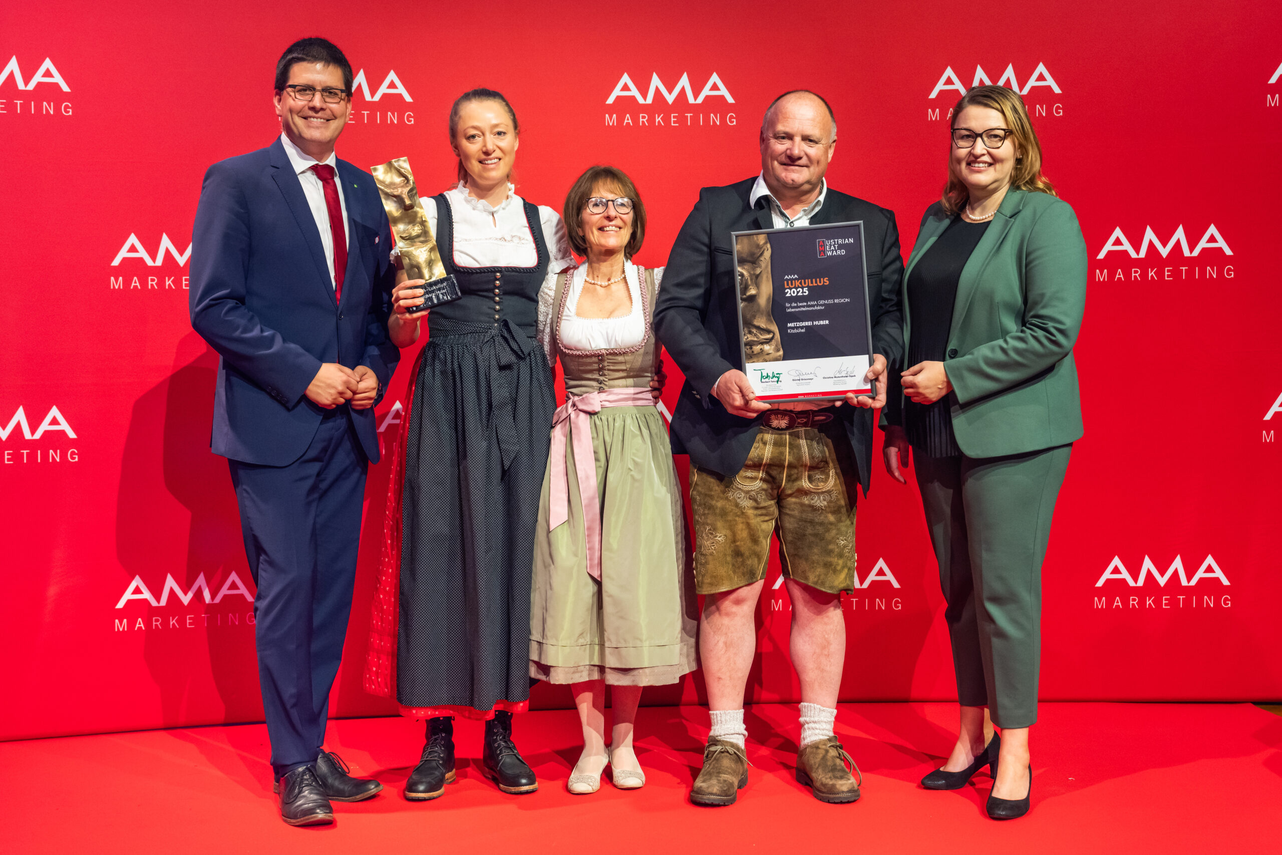 Als Beste AMA GENUSS REGION Lebensmittelmanufaktur wurde die Metzgerei Huber in Kitzbühel ausgezeichnet. © AMA-Marketing/ Thomas Meyer