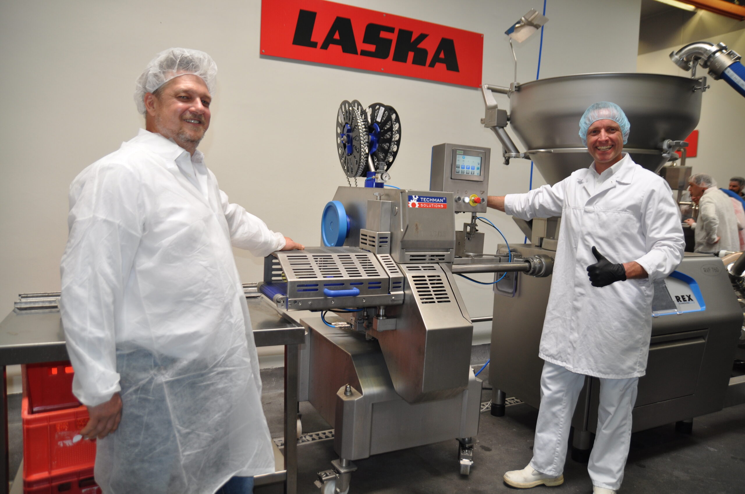 Einer der Partner für den Laska-Event war der italienische Clipper-Hersteller International-Clip mit technischen Leiter Andreas Zehetner (li.) und Österreich-Vertrieb Andreas Wallinger. (Foto: HaRo)