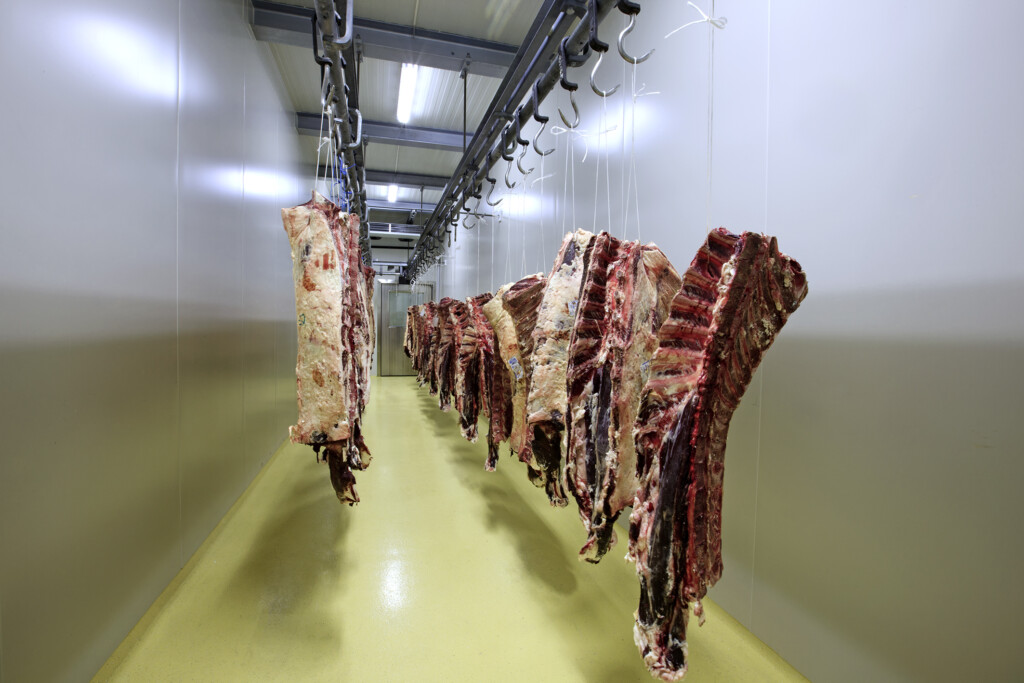 In den Dry-Ager-Kühlräumen sorgen eine spezielle Temperatur- und Feuchteregelung für einen optimalen Reifeprozess der Ware. © Hauser